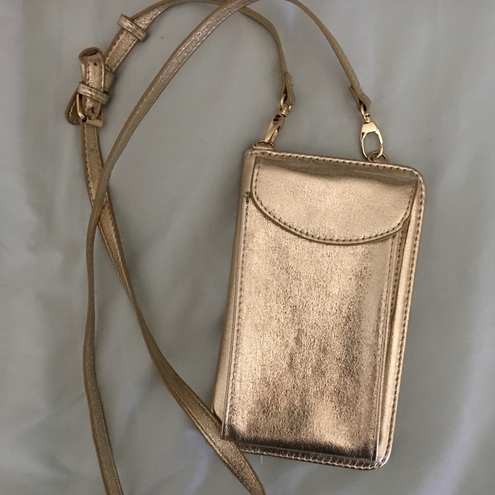 Antik Kraft Metallic Gold Wallet, Phone Clutch